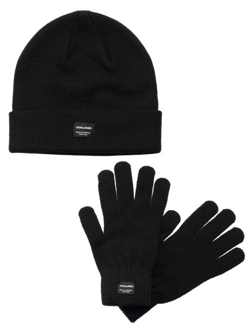 JACBEANIE & GLOVE KNIT GIFTBOX Black
