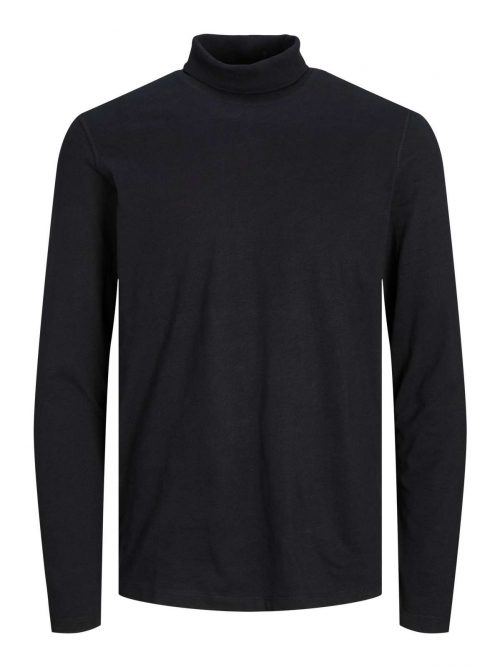 JPRBLAWARREN PEACH SOLID LS ROLL NECK Black