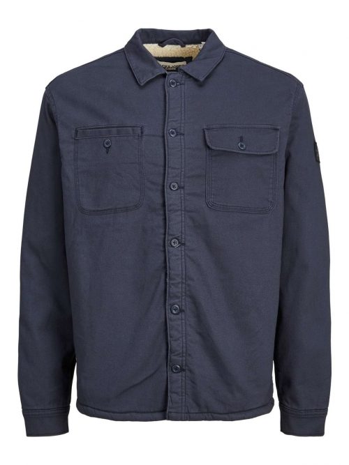 JCOBEN CLASSIC TEDDY OVERSHIRT LS Navy Blazer