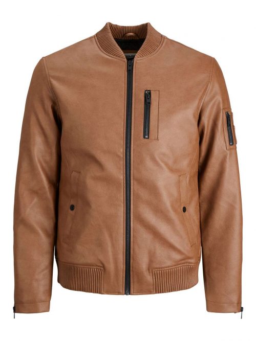JCOTOM PU BOMBER Cognac