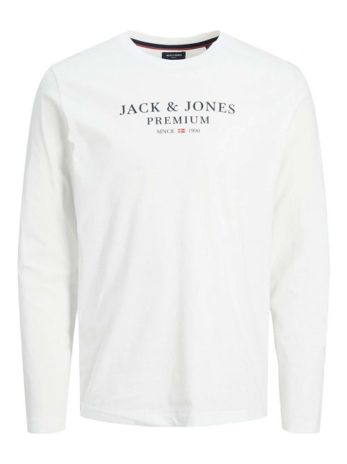 JPRBLUASTON TEE LS CREW NECK PRAU22 White