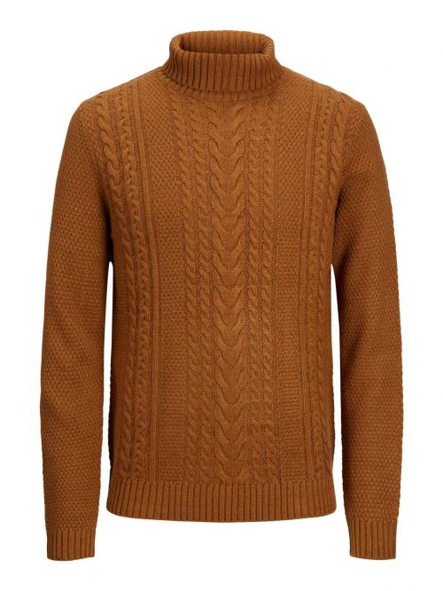 JJCRAIG KNIT ROLL NECK PRE Rubber