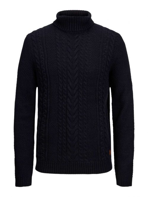 JJCRAIG KNIT ROLL NECK PRE Navy Blazer