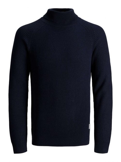 JJPANNEL KNIT ROLL NECK PRE Navy Blazer