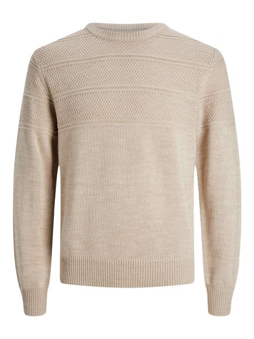 JPRBLUJERRY KNIT CREW NECK Oatmeal