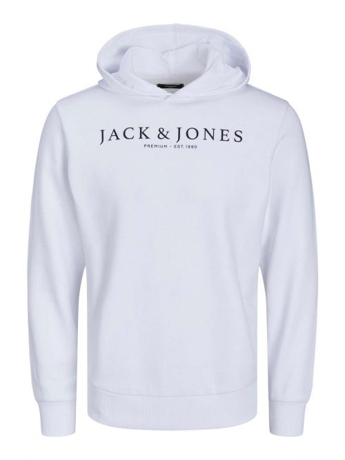 JPRBLAAUGUST LOGO SWEAT HOOD FST White