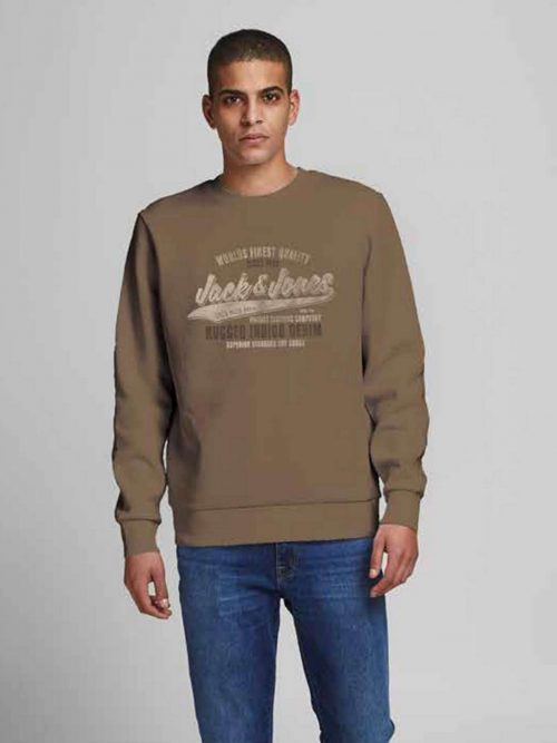 JPRBLUBILLY LOGO SWEAT CREW NECK FST Otter