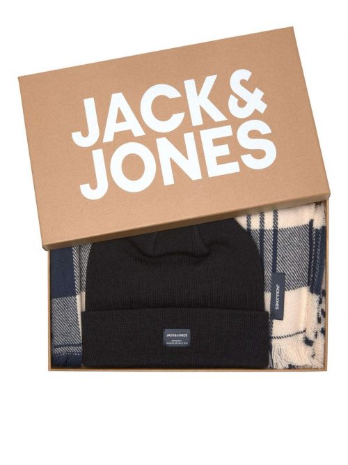 JACFROST DNA BEANIE AND SCARF GIFTBOX Oxblood Red