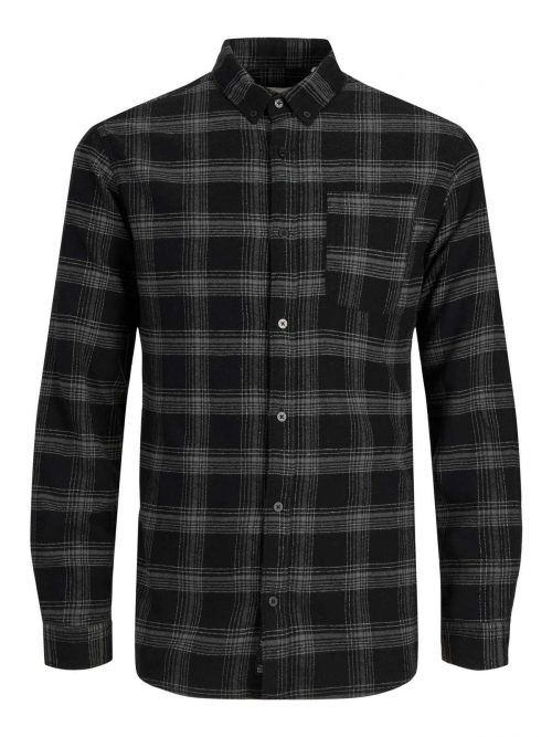 JCOCOR FLANNEL CHECK SHIRT LS BD Black
