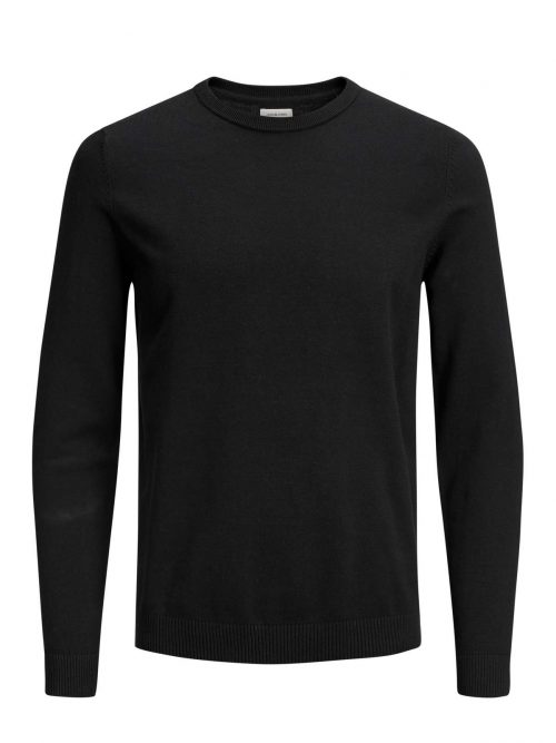 JJEBASIC KNIT CREW NECK NOOS Black