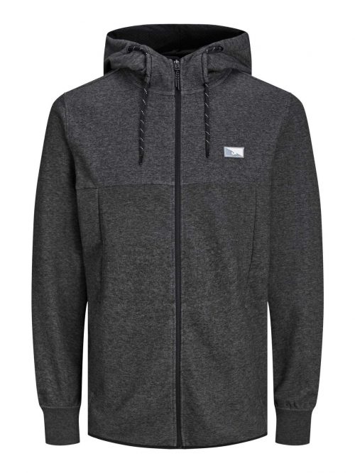 JCOAIR SWEAT ZIP HOOD NOOS. Dark Grey Melange