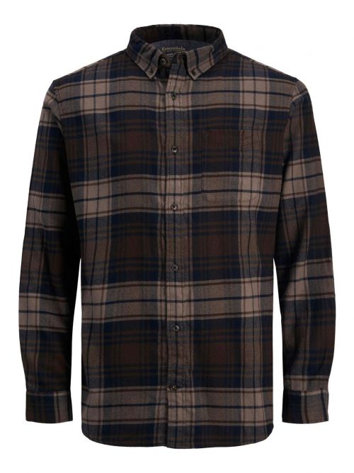 JJECLASSIC CHECK SHIRT L/S AU22 SN Black Coffee