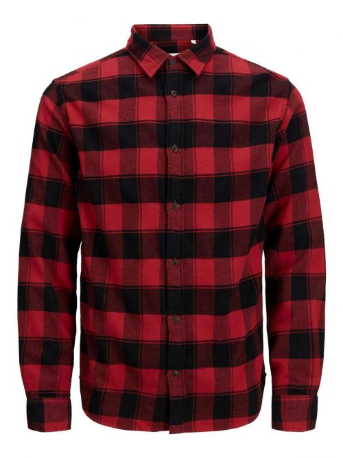 JJPLAIN AUTUMN BUFFALO SHIRT LS Brick Red