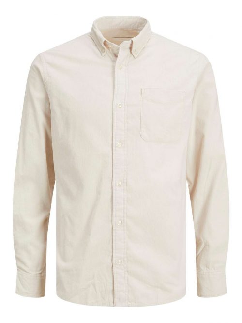 JPRBROOK CORDUROY SHIRT L/S White Sand