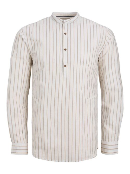JPRBLASUMMER HALF PLACKET SHIRT L/S SN Sand