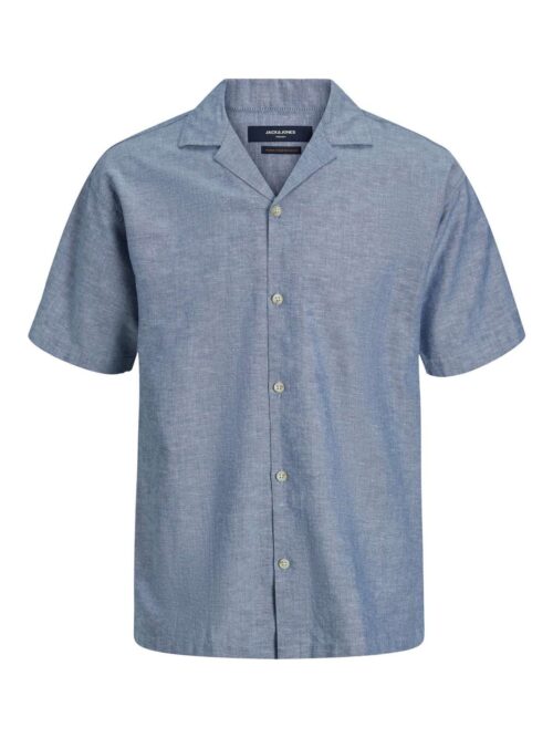 JPRBLUSUMMER LINEN RESORT SHIRT S/S SN Faded Denim