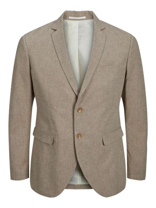 JPRRIVIERA LINEN BLAZER SLIM FIT SN Beige