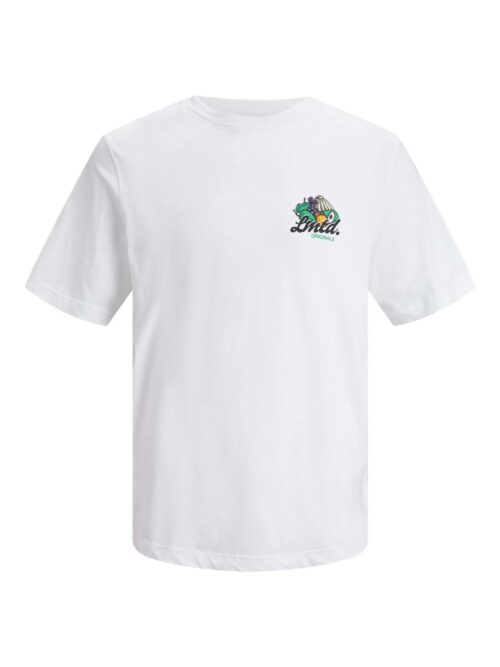 JORCABANA GRAPHIC TEE SS CREW NECK LN Bright White