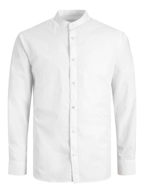 JJJOE SHIRT LS PLAIN MAO White