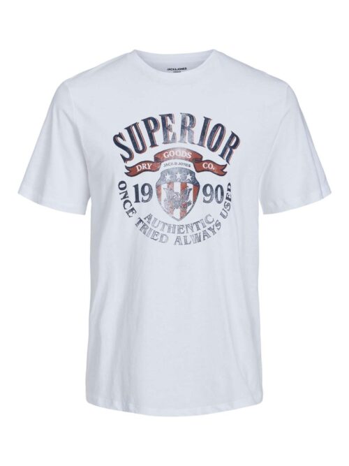 JPRBLU VINTAGE FST TEE SS CREW NECKFEB23 Bright White