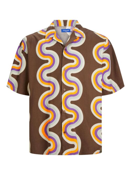 JORBELIZE TENCEL AOP SHIRT SS Chestnut