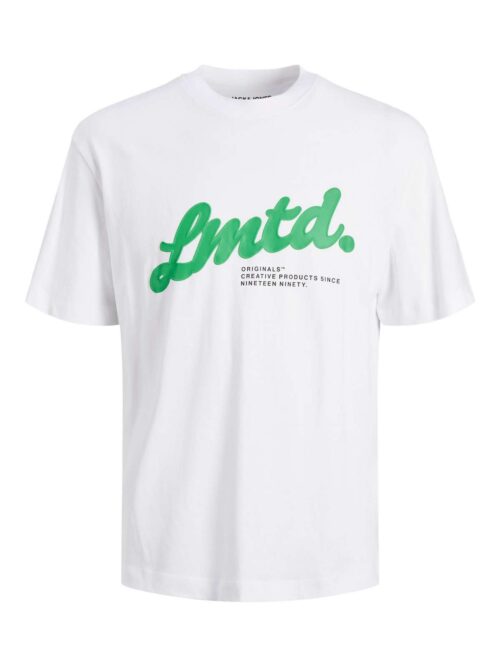 JORCABANA SLOGAN TEE SS CREW NECK Bright White