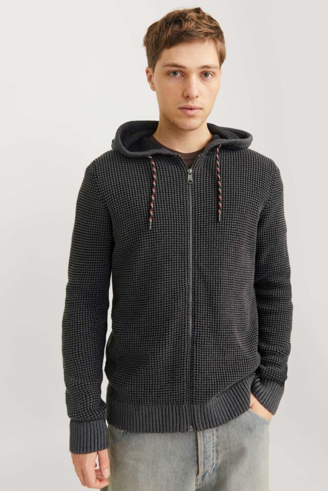 JJERIK KNIT ZIP HOOD