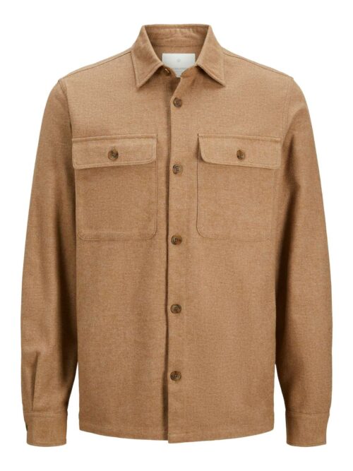 JPRRAYMOND MELANGE SOLID LS OVERSHIRT SN Nuthatch