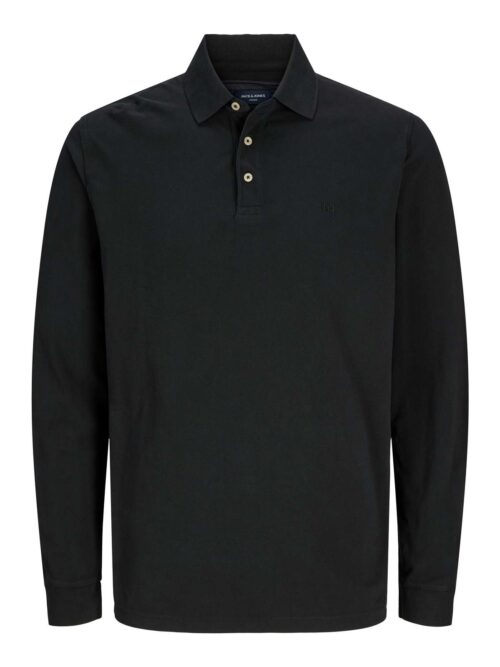 JPRBLUWILLIAM WASH LS POLO Black