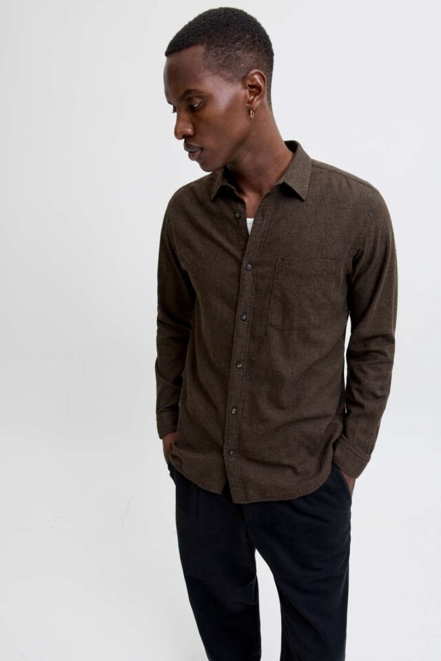 JJECLASSIC MELANGE SHIRT L/S NOOS