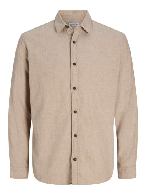 JJECLASSIC MELANGE SHIRT L/S NOOS Oatmeal