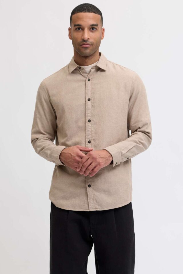 JJECLASSIC MELANGE SHIRT L/S NOOS