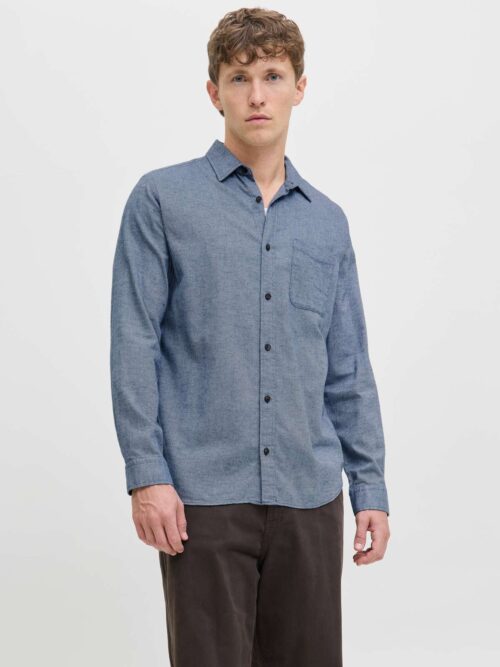 JJECLASSIC MELANGE SHIRT L/S NOOS Faded Denim