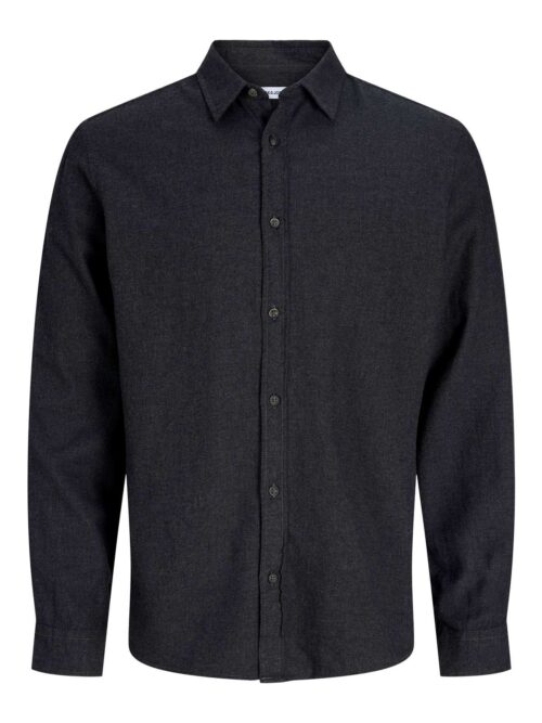 JJECLASSIC MELANGE SHIRT L/S NOOS Dark Grey Melange