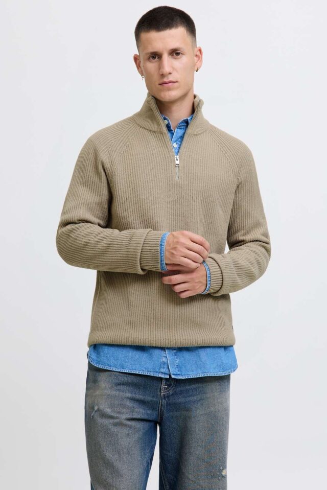 JJPANNEL KNIT HALF ZIP AW25