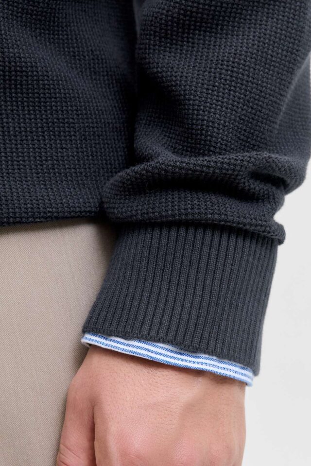 JPRBLUREX KNIT HALF ZIP LN