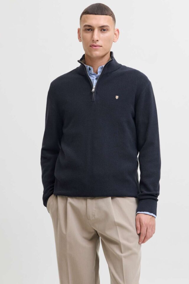 JPRBLUREX KNIT HALF ZIP LN