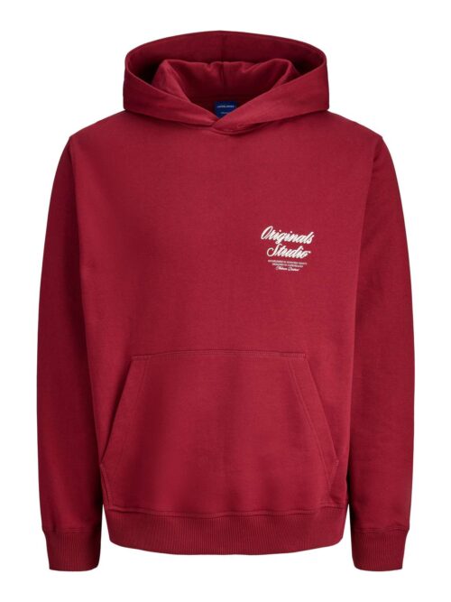 JORNORREBRO TYPO BACK SWEAT HOOD SN Tibetan Red