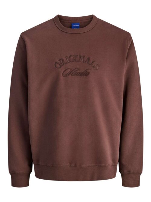 JORBLEECKER BRANDING SWEAT CREW BF Deep Mahogany