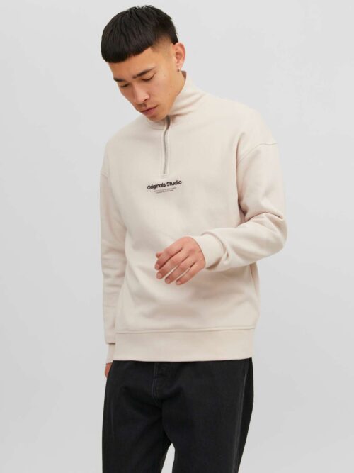 JORVESTERBRO SWEAT QUARTER ZIP HN NOOS Moonbeam