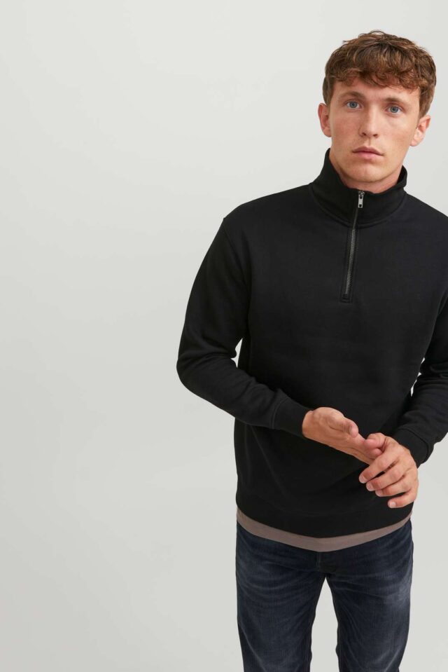 JJEBRADLEY SWEAT HALF ZIP NOOS