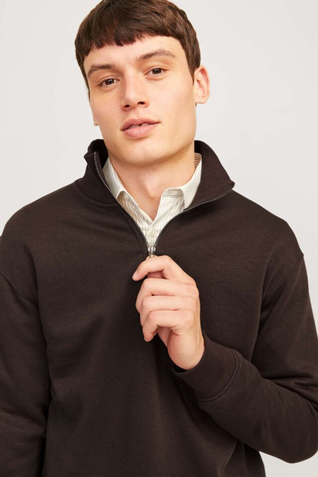 JJEBRADLEY SWEAT HALF ZIP NOOS