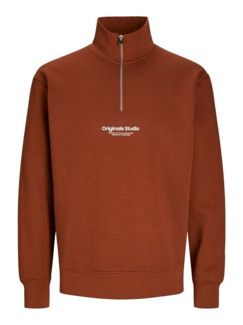 JORVESTERBRO SWEAT QUARTER ZIP HN NOOS Brandy Brown