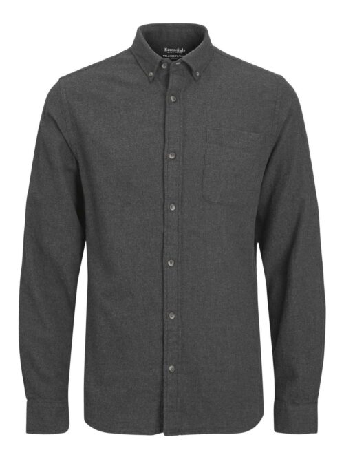 JJECLASSIC MELANGE SHIRT LS NOOS Dark Grey Melange