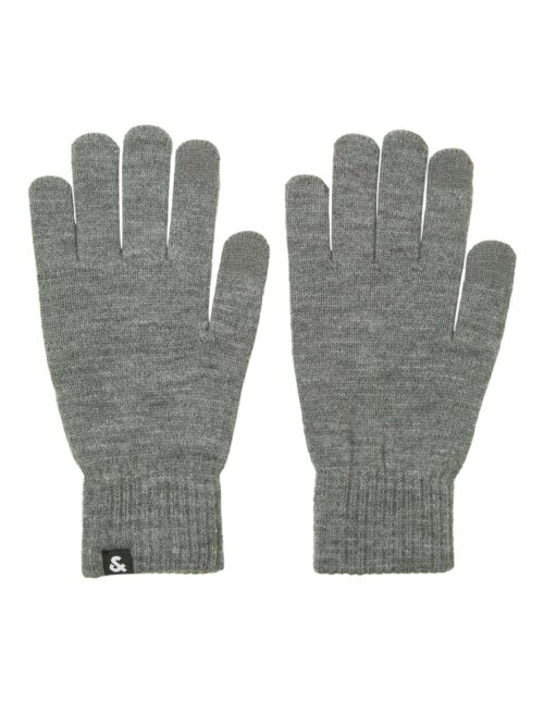 JACBARRY KNITTED GLOVES NOOS Grey Melange