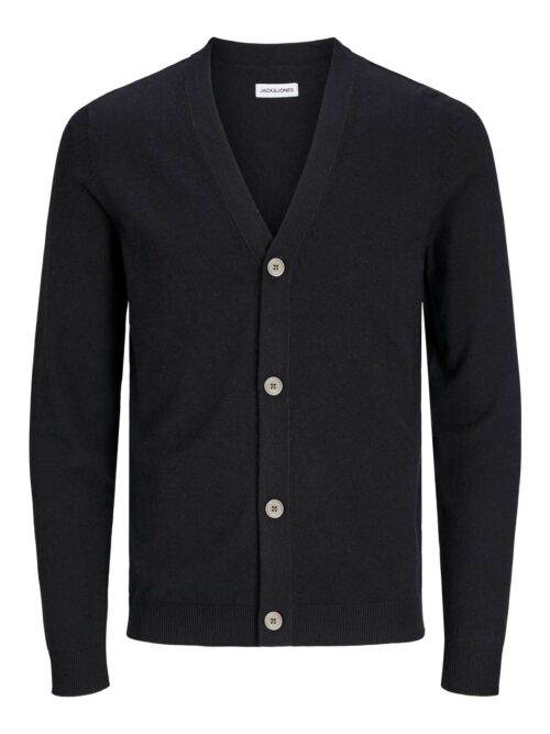 JJEEMIL KNIT BUTTON CARDIGAN NOOS Black