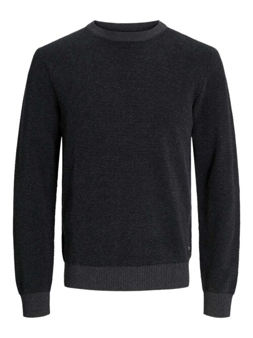 JJEGLOBE KNIT CREW NECK NOOS Dark Grey Melange