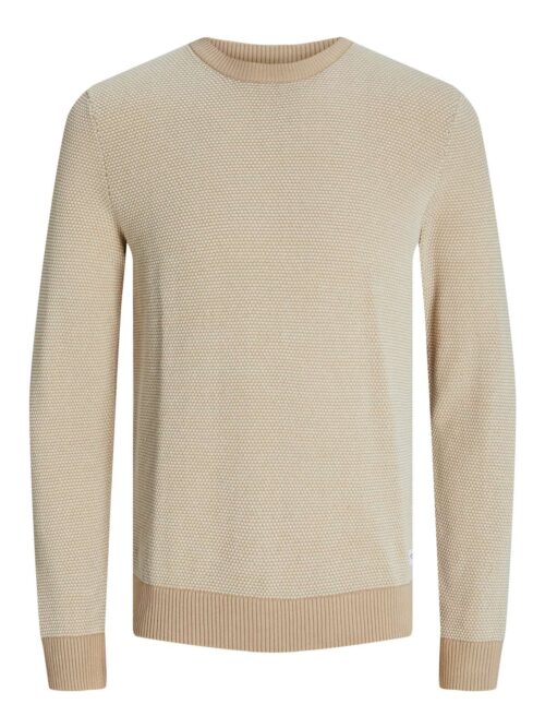 JJEGLOBE KNIT CREW NECK NOOS Oatmeal