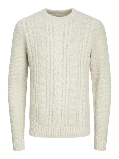 JJCRAIG KNIT CREW NECK AW24 White Melange