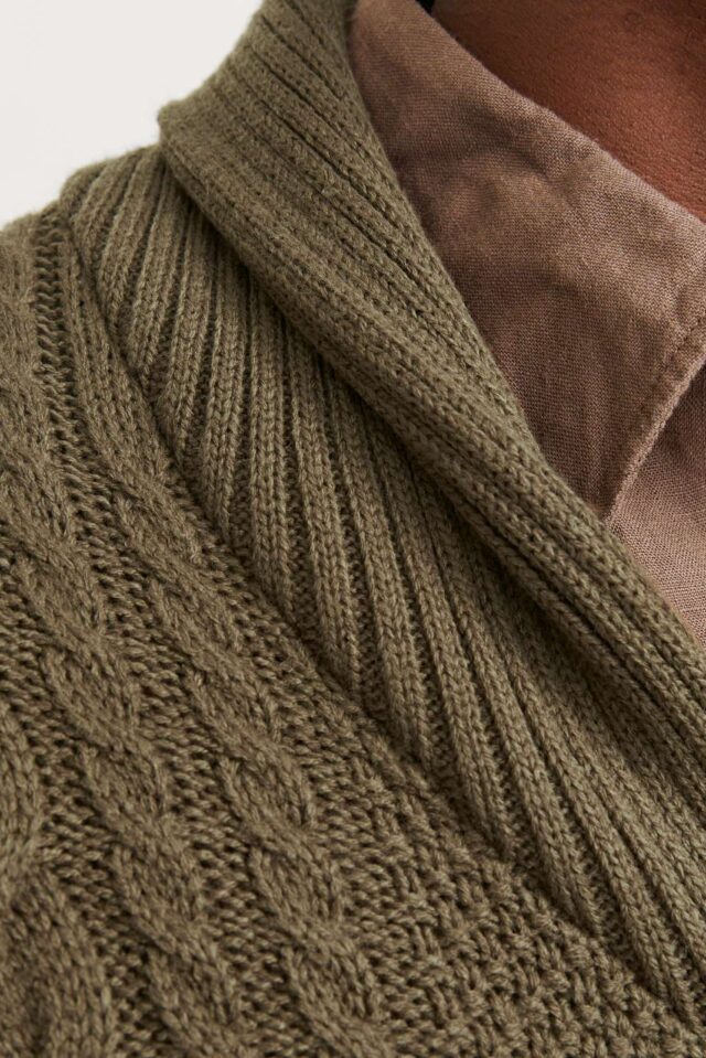 JJCRAIG KNIT SHAWL NECK AW24